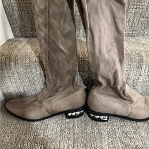 Catherine Malandrino Taupe Heeled Boots